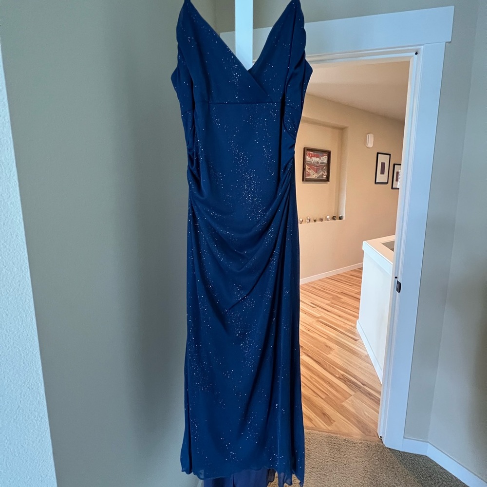 Long Blue Sparkle Dress